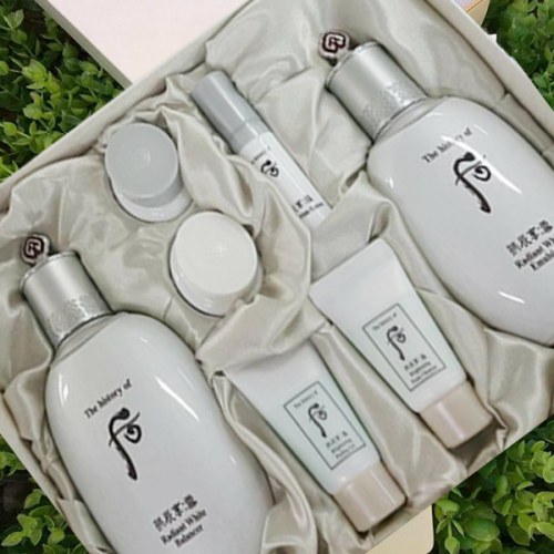 Set-dưỡng-trắng-da Whoo-Radiant-White-Balancer-&-emulsion